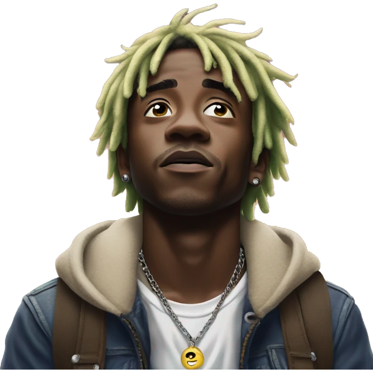Lil uzi vert looking up to the sky emoji