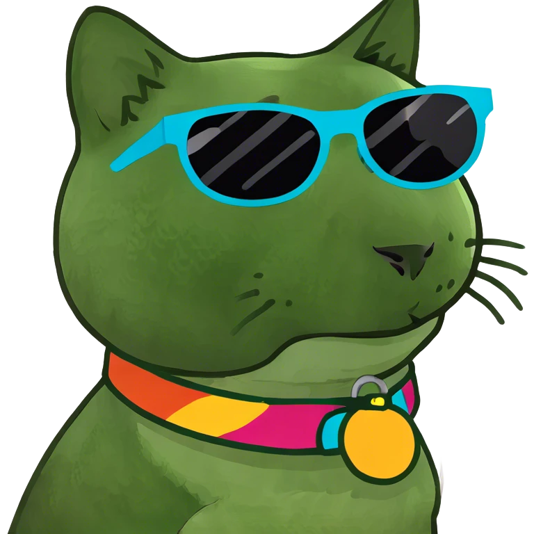 Cat with sunglasses emoji