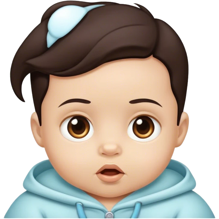 volomptious baby with dark brown hair emoji