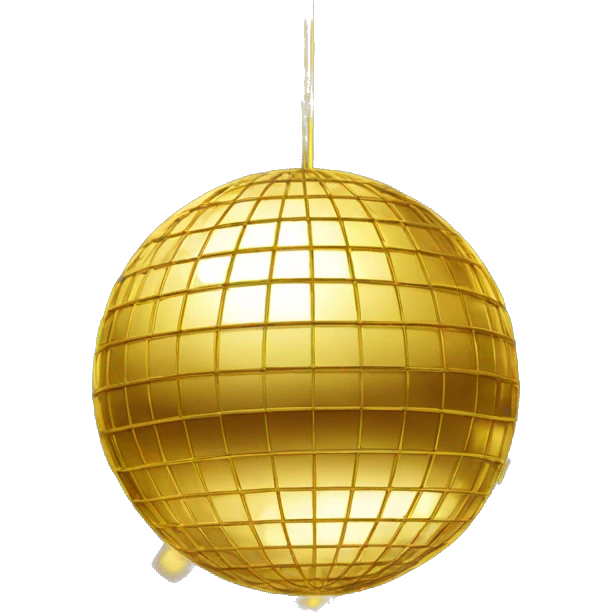 gold disco ball  emoji