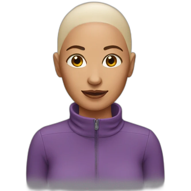 woman no hair emoji