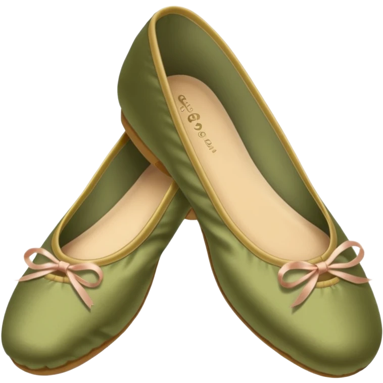 Khaki satin ballet shoes emoji