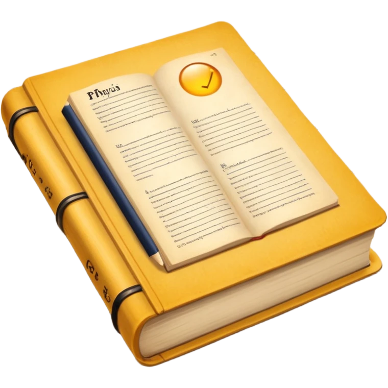 physics textbook at school emoji
