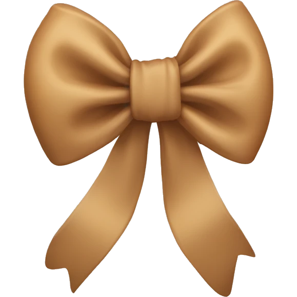 tan bow emoji