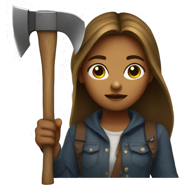 girl with axe emoji
