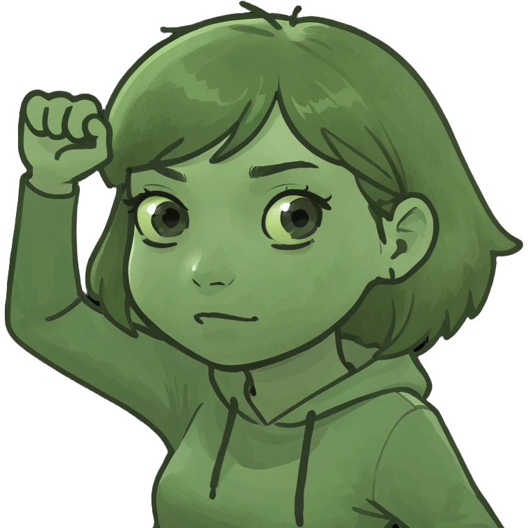Girl dabbing emoji
