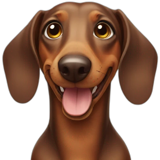 dachshund smiling emoji