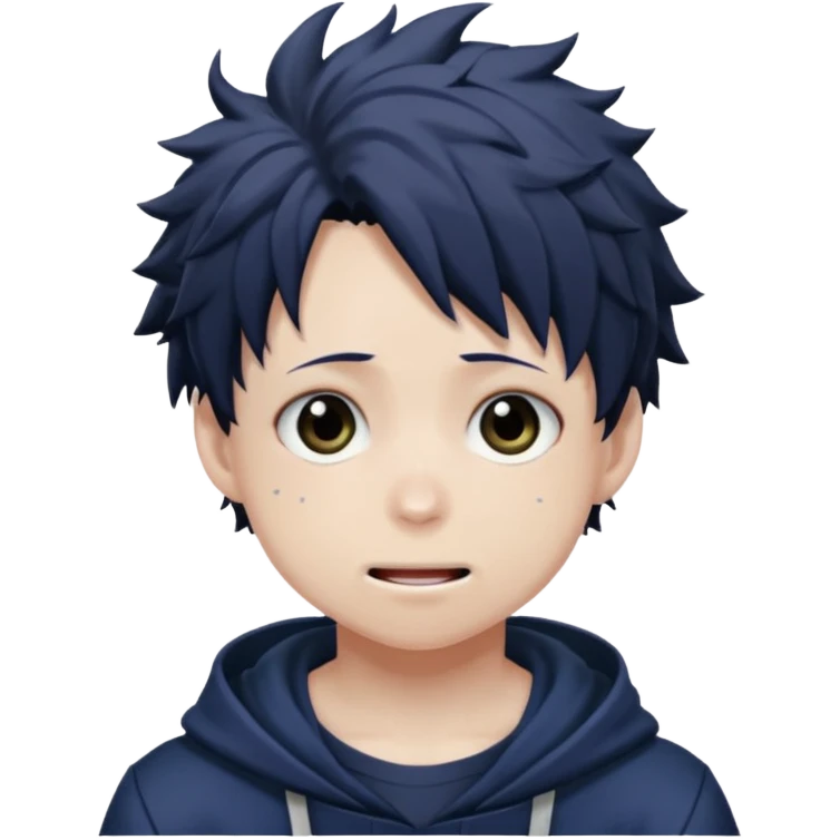 dabi from my hero academia with a cute expression emoji