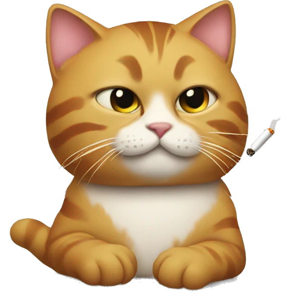 cat with cigarette  emoji