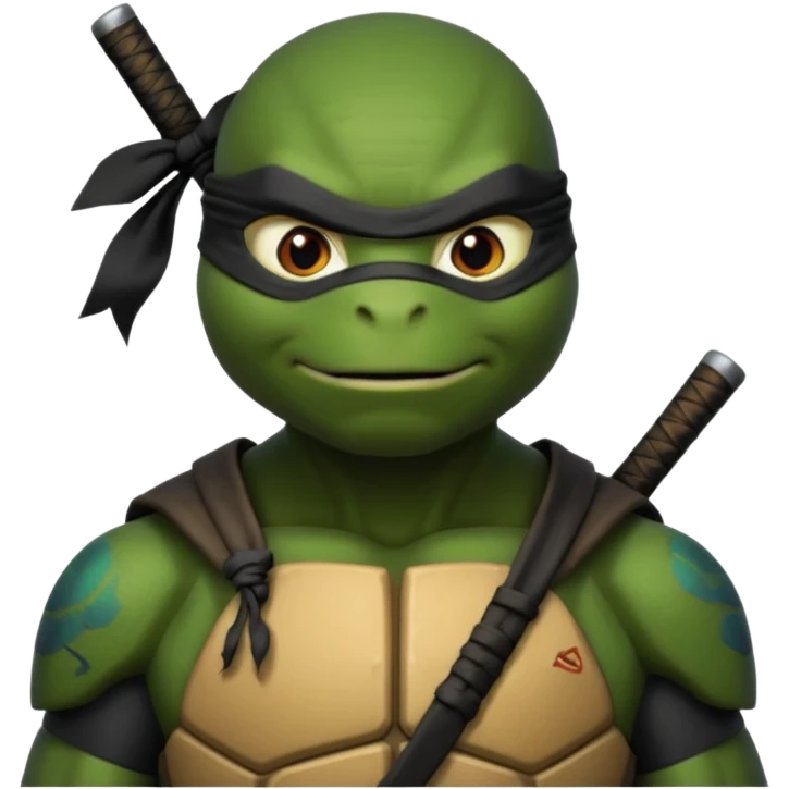Teenage Mutant Ninja Turtles dressed in black ninja attire emoji