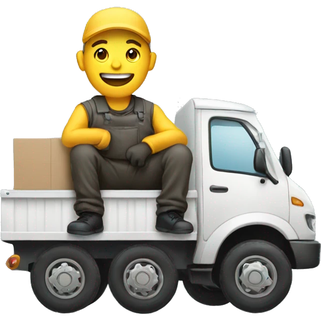 supplier sitting on a truck emoji