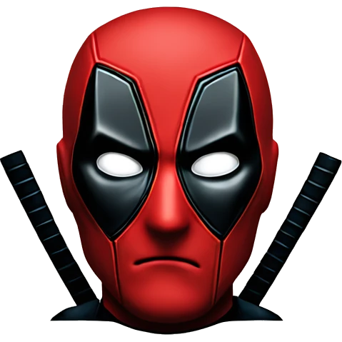 deadpool face in a circle emoji