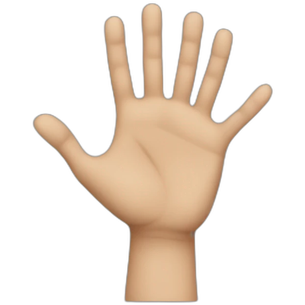 Man showing his hands but he has only 3 fingers emoji