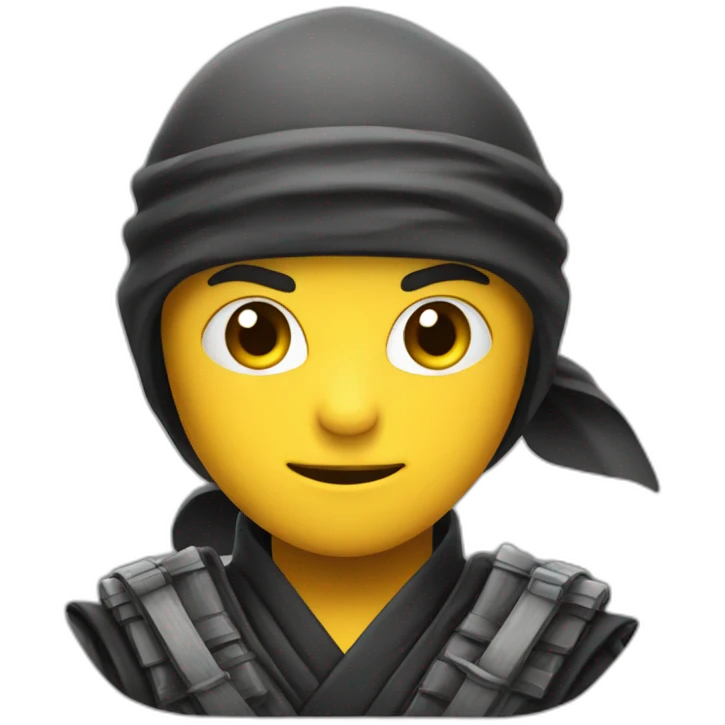 ninja with a sign saying «lapshu» emoji