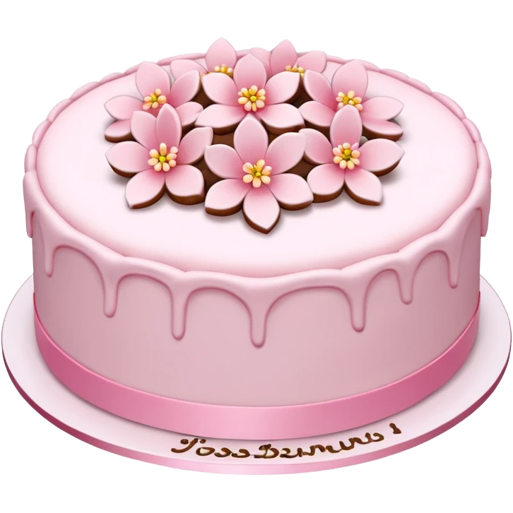 sakura cake white  emoji