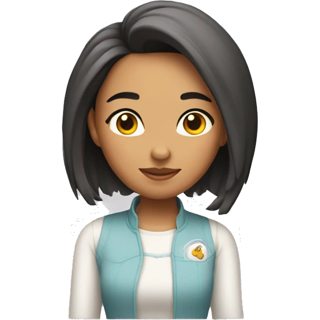 Chica con el pelo chino  emoji