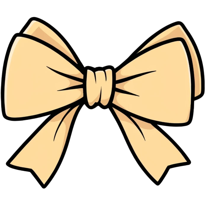 Beige bow emoji