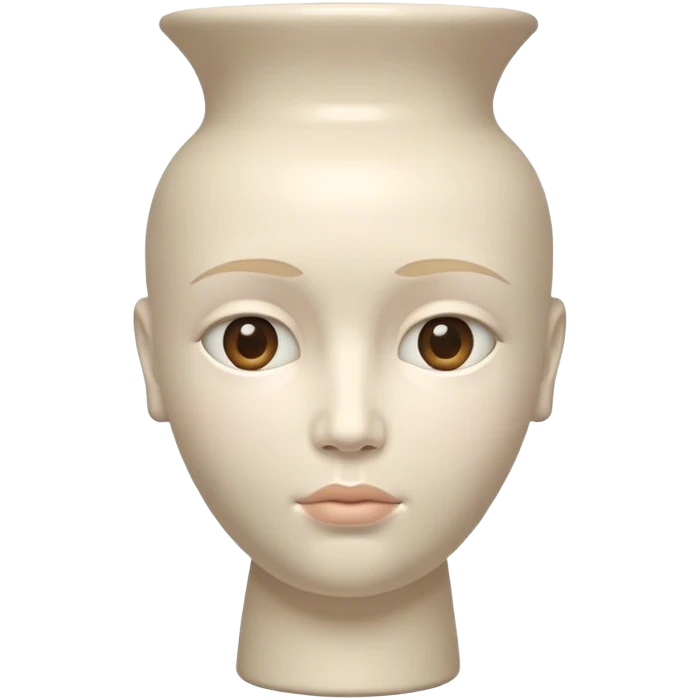 Vase human head  emoji
