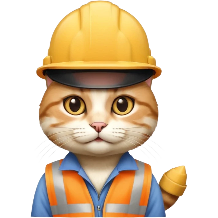 cat wearing architecture stuff emoji