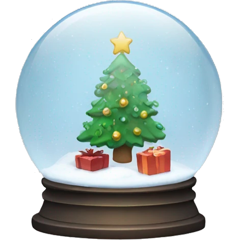 Christmas snowglobe emoji