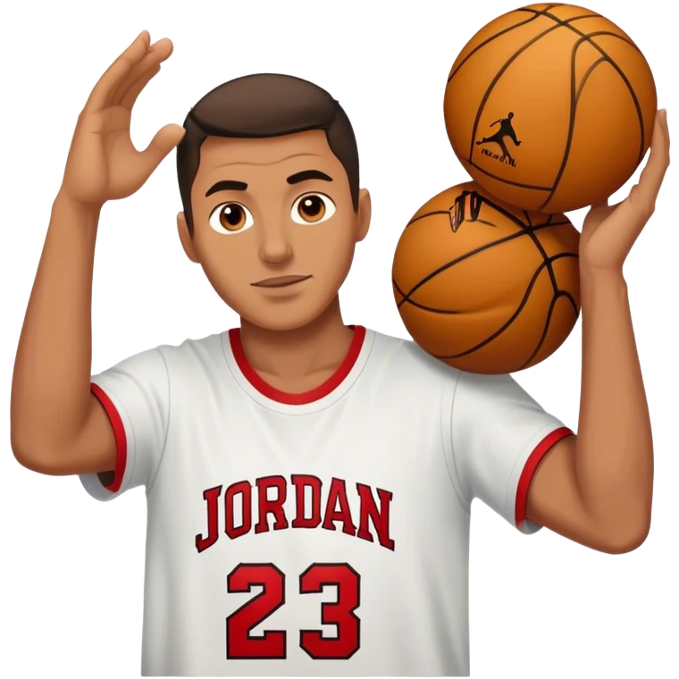 a guy wearing a jordan shirt emoji