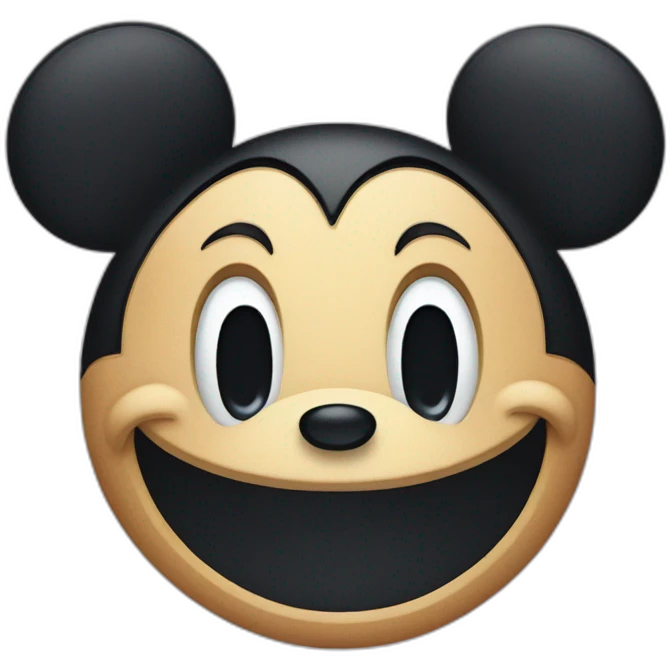 Mickey face loudly crying emoji