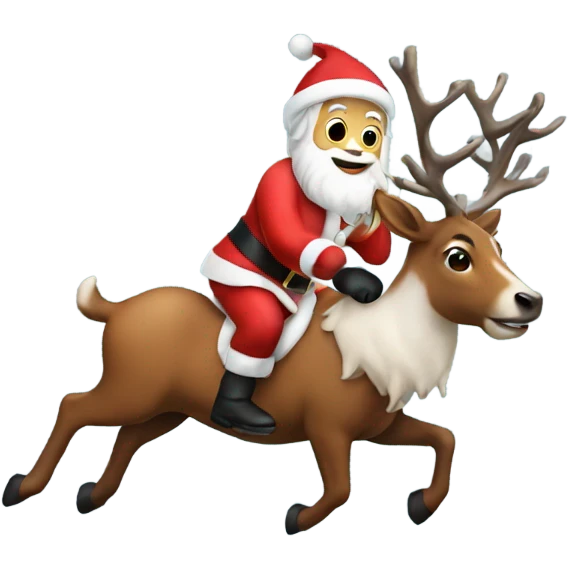 Santa on a raindeer emoji