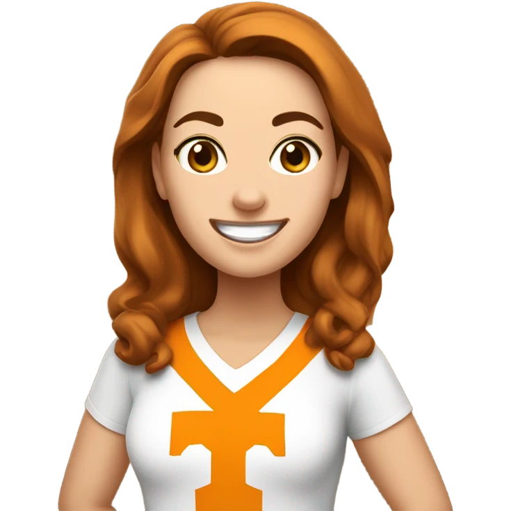 Tennessee Vols fan who is a white mom with brown hair  emoji