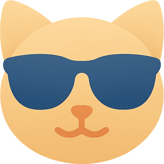 A cat wearing sunglasses emoji