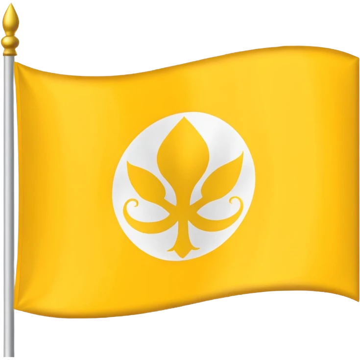 flag yellow white yellow mystical symbol emoji