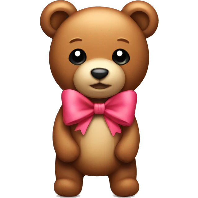 teddy bear with bow emoji