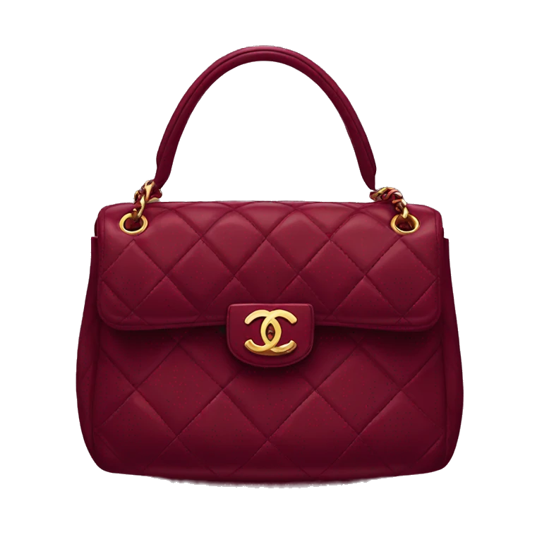 Chanel Dark red bag emoji