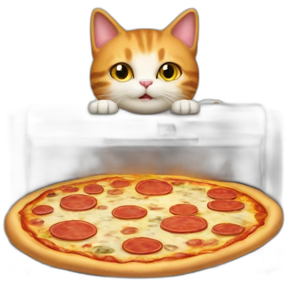 A Pizza Machine Cat emoji