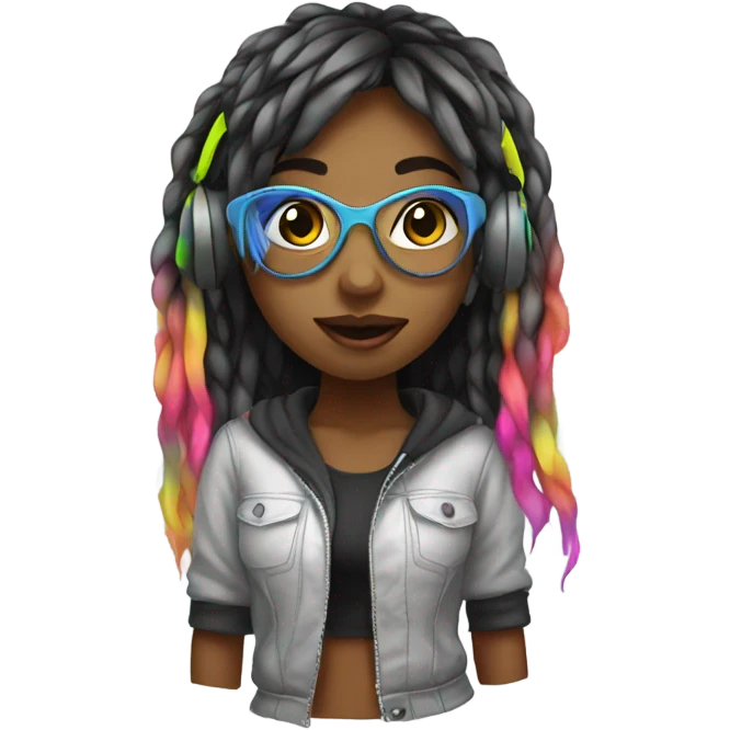 Raver girl emoji