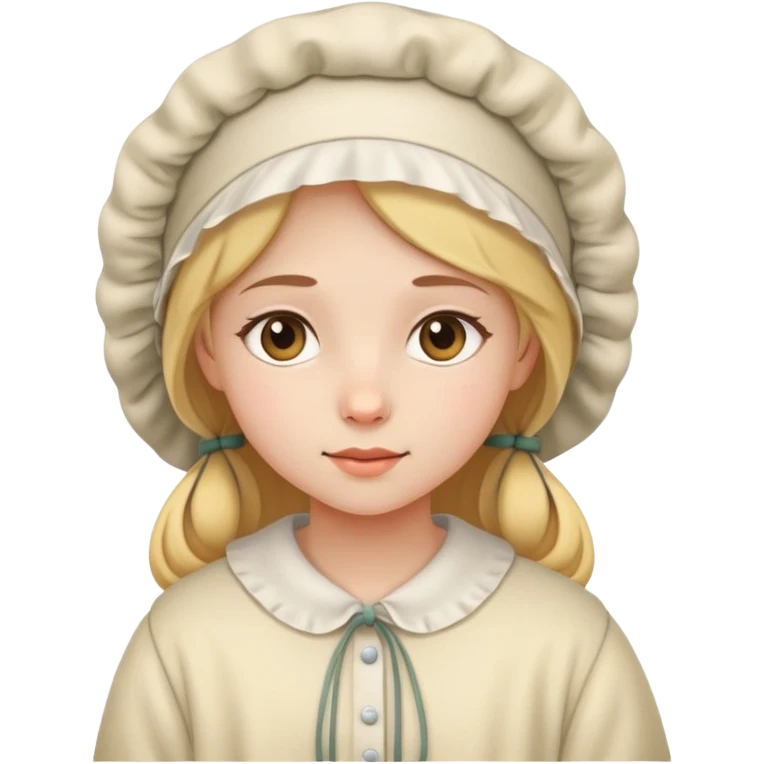girl about to go to bed with a bonnet emoji