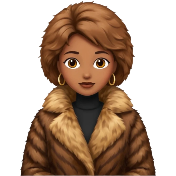
fur coat woman emoji