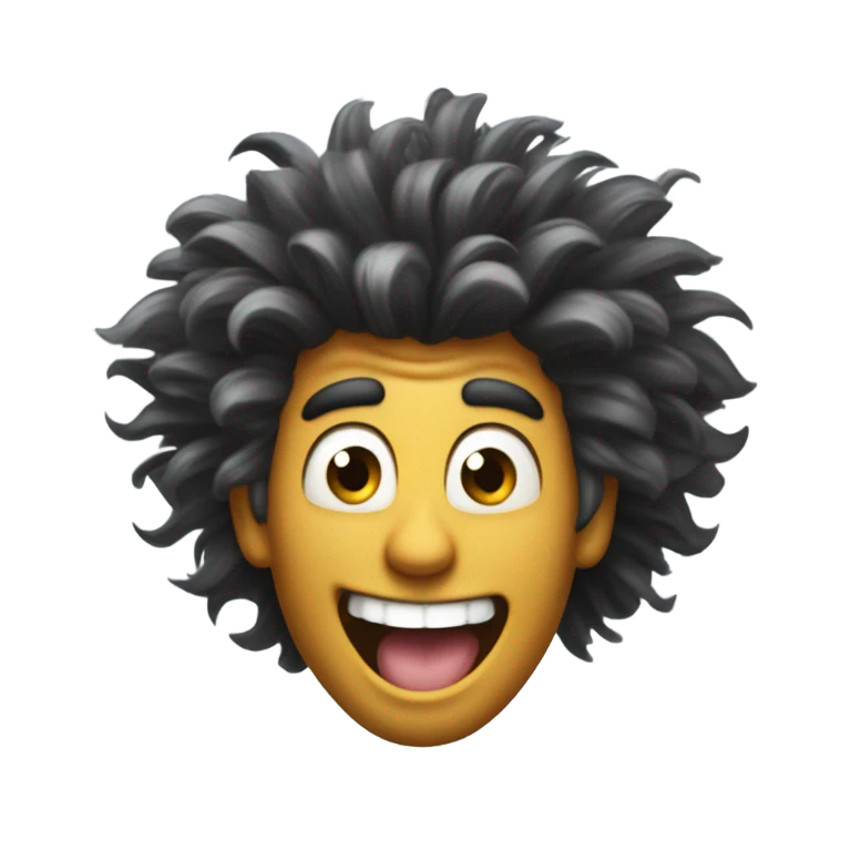 Tongue out crazy guy emoji