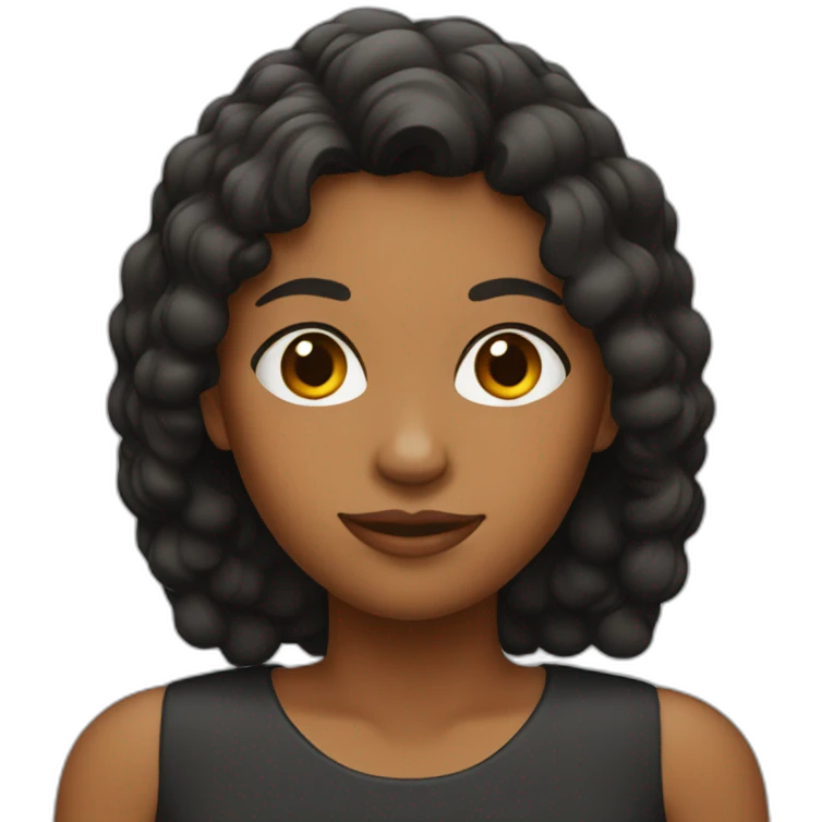 Mujer negra con pelo rojo emoji