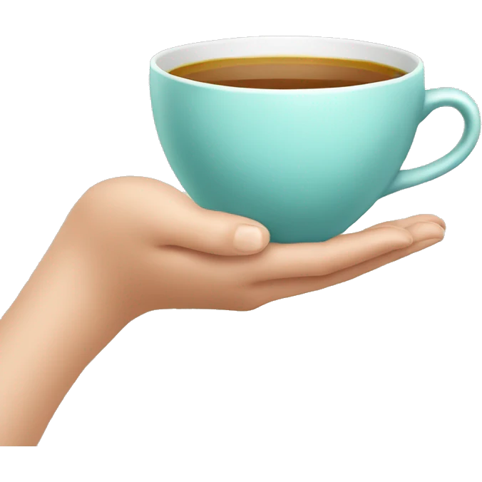 hand holding teacup emoji