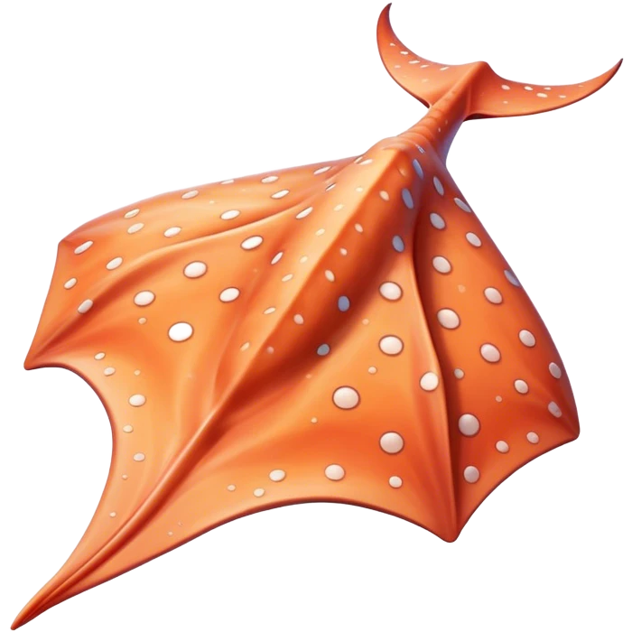stingray with one tail and dots on its back emoji