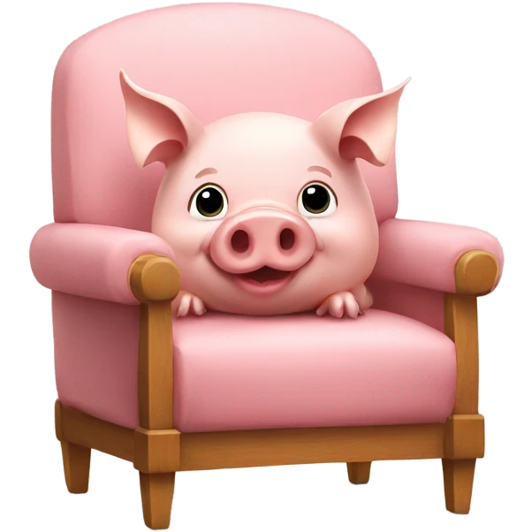 Pig on chair emoji