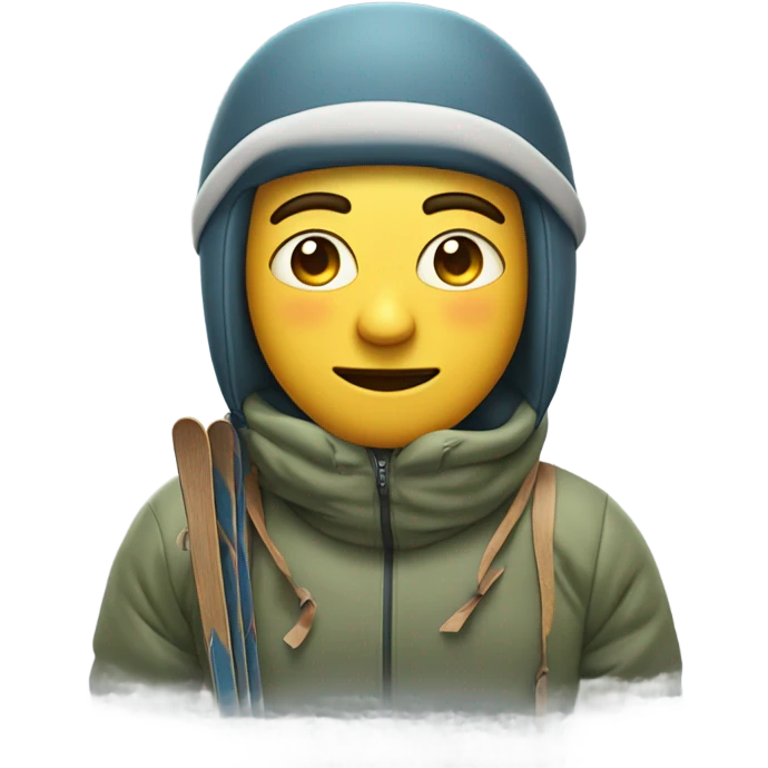 Skier with a fever emoji