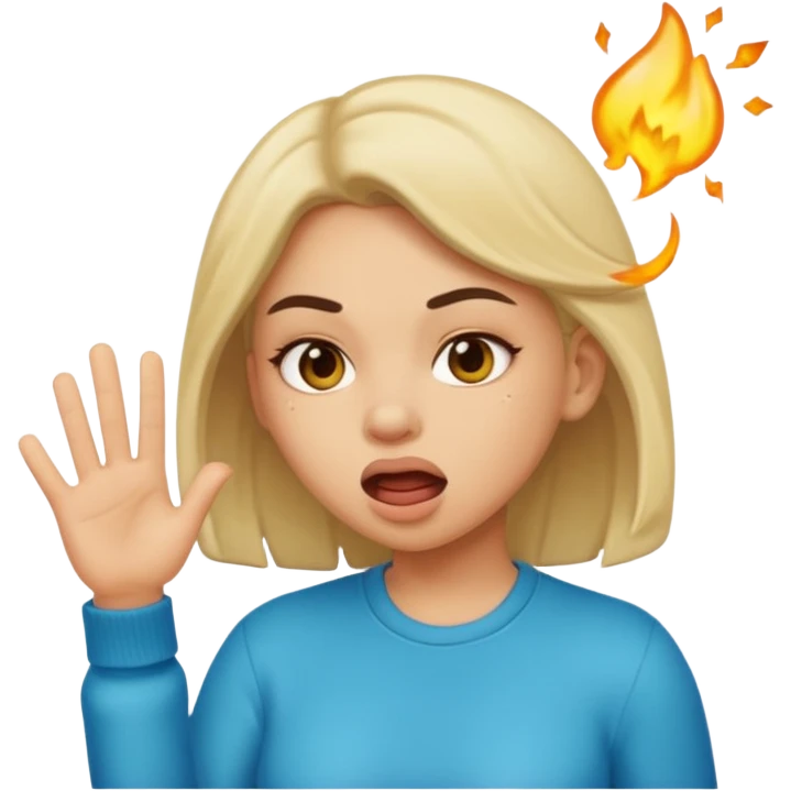 Cool girl savage farting emoji