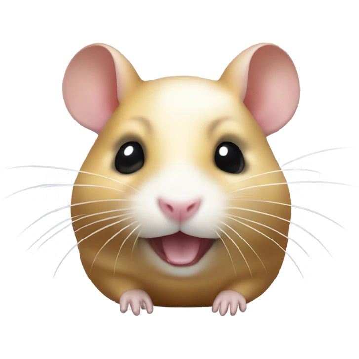 Hamster with mouth grill emoji