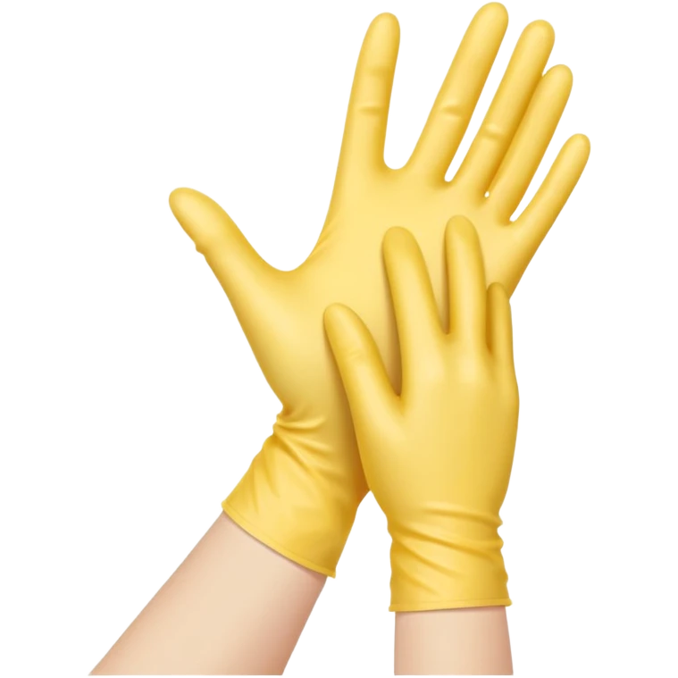 pulling on plastic glove emoji