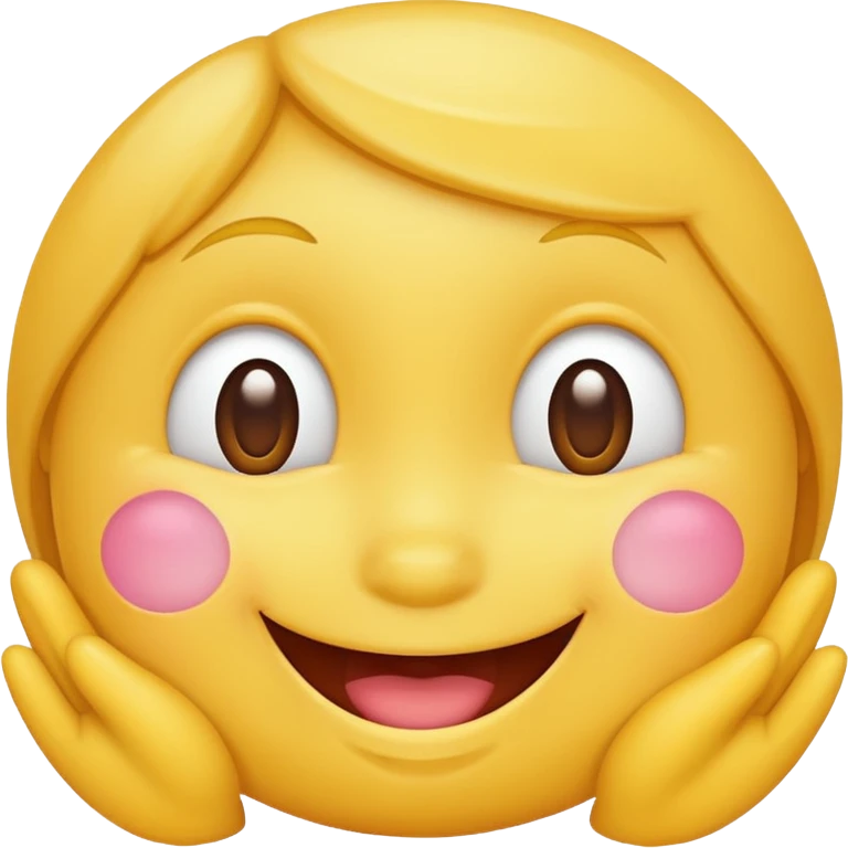 Create a happy face in 2D emoji