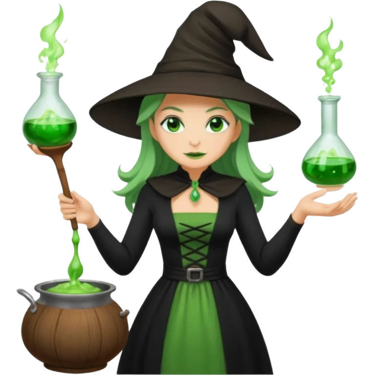 green witch cooking potion emoji