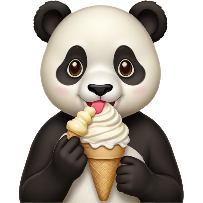 NkPanda eating ice cream emoji