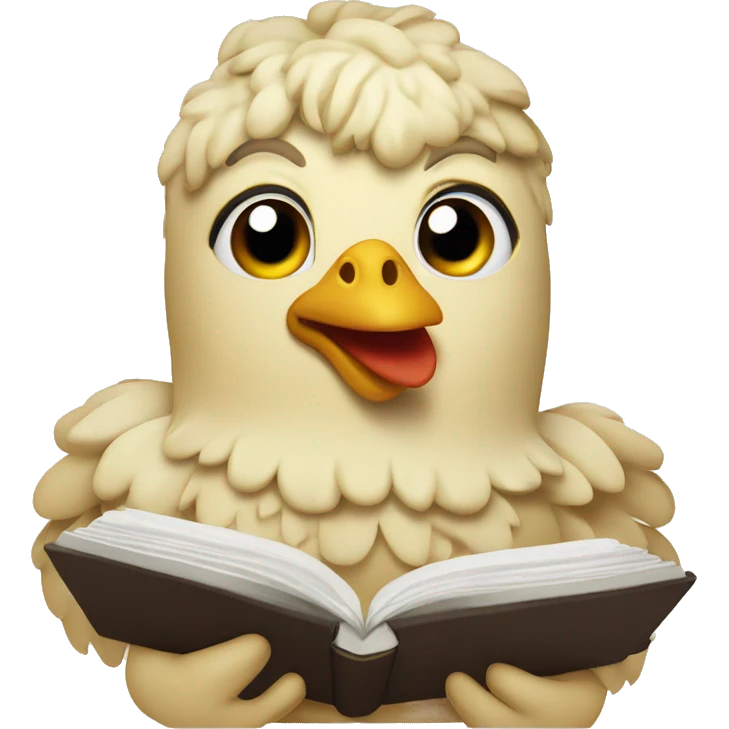 Chicken Alfredo with a Bible emoji