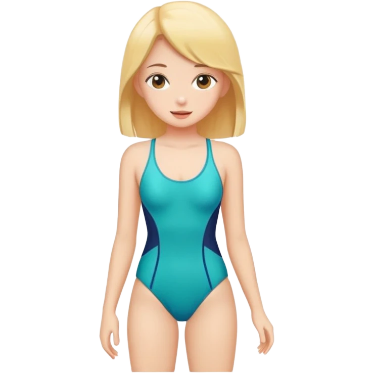 Naked girl in a swimsuit  emoji